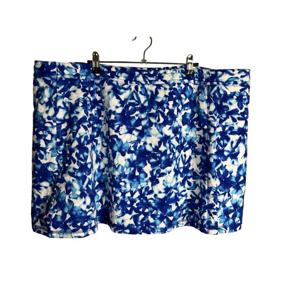 Isaac Mizrahi Soho Petite Quilted Knit Jacquard Skort BLUE NWOT SIZE 2XP - Picture 2 of 10